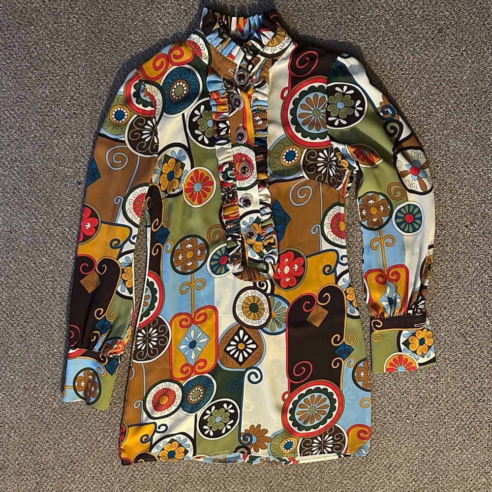 Colorful Patterned Women's Dress
